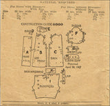 1910s Original Vintage Pictorial Review Pattern 6800 Girls Edwardian Dress Sz 6