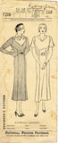 1930s Original Vintage Pictorial Review Pattern 7215 Misses Beginner Dress 34 B