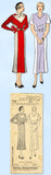 1930s Original Vintage Pictorial Review Pattern 7215 Misses Beginner Dress 34 B