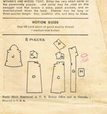  Pattern Piece Chart for Pictorial Review 7314