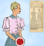 Pictorial Review 7590: 1930s Misses Graduation Gown Sz 32 B Vintage Sewing Pattern - Vintage4me2