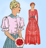 Pictorial Review 7590: 1930s Misses Graduation Gown Sz 32 B Vintage Sewing Pattern - Vintage4me2