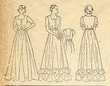 Pictorial Review 7590: 1930s Misses Graduation Gown Sz 32 B Vintage Sewing Pattern