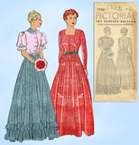 Pictorial Review 7590: 1930s Misses Graduation Gown Sz 32 B Vintage Sewing Pattern - Vintage4me2