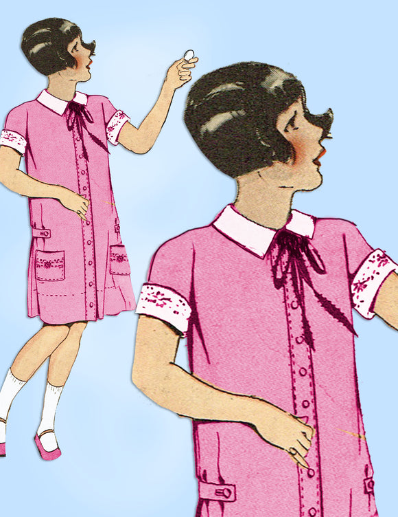 Pictorial Review 2689: Vintage Sewing Pattern Little Girls Flapper Dress Sz 8. Vintage4me2