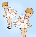 Pictorial Review 2937: 1920s Sweet Baby Girls Dress Sz 1 Vintage Sewing Pattern