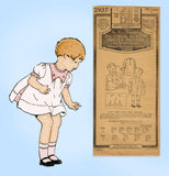 Pictorial Review 2937: 1920s Sweet Baby Girls Dress Sz 1 Vintage Sewing Pattern