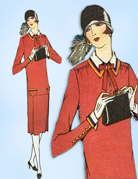 1920s VTG Pictorial Review Sewing Pattern 2994 Uncut Misses Flapper Dress Sz 38B - Vintage4me2