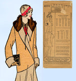 Pictorial Review 4151: 1920s Uncut Flapper Coat Sz 38 B Vintage Sewing Pattern - Vintage4me2
