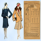 Pictorial Review 4151: 1920s Uncut Flapper Coat Sz 38 B Vintage Sewing Pattern - Vintage4me2