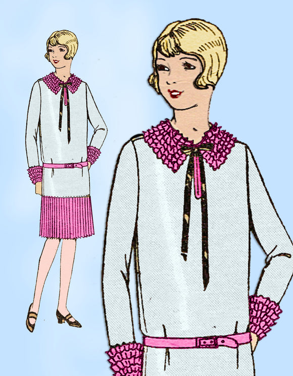 Pictorial Review 4369: 1920s Teen Girls Flapper Dress 31B Vintage Sewing Pattern - Vintage4me2