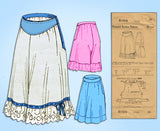 1910s VTG Pictorial Review Sewing Pattern 5186 Misses Edwardian Drawers Size 20