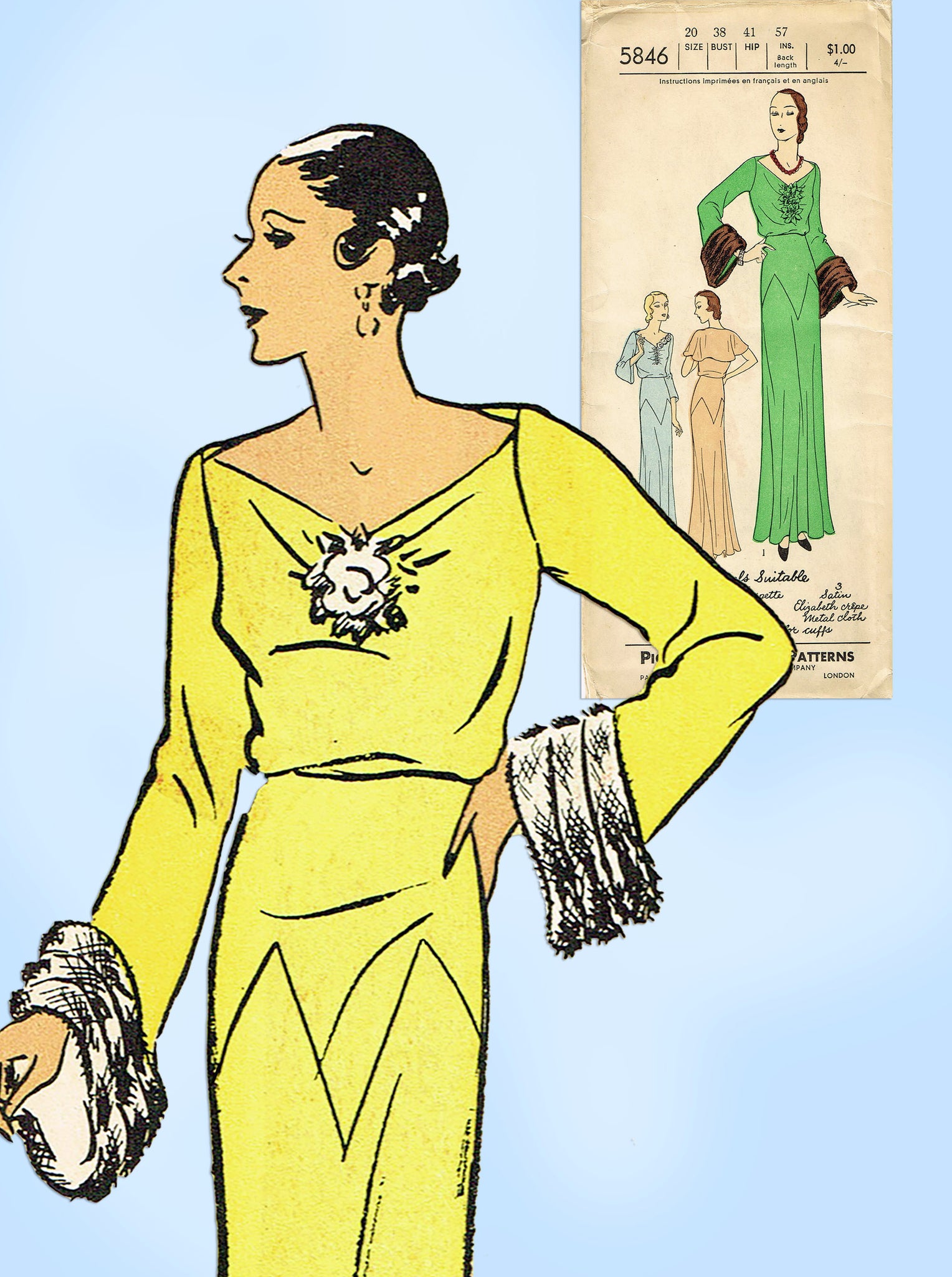 Buy Vintage Sewing Pattern Instructions 1920s Designer Callot Soeurs Draped Evening  Gown E-book 3010 INSTANT DOWNLOAD Online in India - Etsy