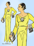 Pictorial Review 5846: 1930s Uncut Evening Gown Size 38 B Vintage Sewing Pattern - Vintage4me2