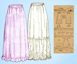 1910s VTG Pictorial Review Sewing Pattern 7424 Misses 4 Piece Petticoat Sz 28 W