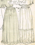 1910s VTG Pictorial Review Sewing Pattern 7424 Misses 4 Piece Petticoat Sz 28 W