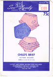 1960s Vintage Sew Lovely Sewing Pattern C-100 Uncut Child's Briefs Sz 2-16 - Vintage4me2