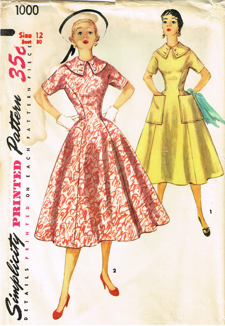 1950s Vintage Simplicity Sewing Pattern 1000 Uncut Misses Princess Dre –  Vintage4me2
