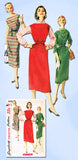 1950s Vintage Simplicity Sewing Pattern 1008 FF Easy Misses Chemise Dress 29 B