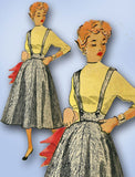 1950s Vintage Simplicity Sewing Pattern 1013 Uncut Misses Skirt Size 25 Waist