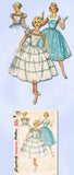 1950s Vintage Simplicity Sewing Pattern 1014 Teen Misses Prom Dress Size 12 30B
