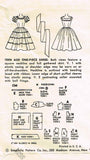 1950s Vintage Simplicity Sewing Pattern 1014 Teen Misses Prom Dress Size 12 30B