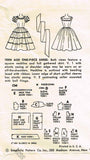 1950s Vintage Simplicity Sewing Pattern 1014 Teen Misses Prom Dress Size 12 30B
