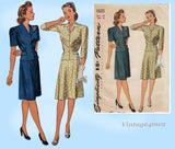 Simplicity 1025: 1940s Classic WWII Misses Suit Size 36 B Vintage Sewing Pattern