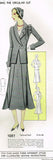 1930s Vintage Simplicity Sewing Pattern 1027 Uncut Plus Size Womens Suit Sz 46 B