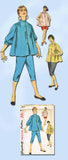 1950s Vintage Simplicity Sewing Pattern 1027 Misses Peddle Pushers & Blouse 30 B