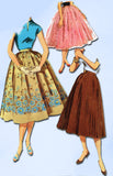 1950s Vintage Simplicity Sewing Pattern 1033 Uncut Easy Misses Skirt Set Sz 24 W