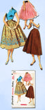 1950s Vintage Simplicity Sewing Pattern 1033 Uncut Easy Misses Skirt Set Sz 24 W