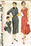 1950s Vintage Misses Dress & Jacket Uncut 1955 Simplicity Sewing Pattern Size 12