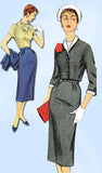 1950s Vintage Simplicity Sewing Pattern 1041 Uncut Misses' 3 Pc Suit Size 16 34B