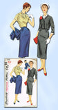 1950s Vintage Misses' 3 pc Suit Uncut Simplicity Sewing Pattern 1041 Size 12