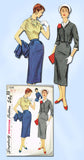 1950s Vintage Simplicity Sewing Pattern 1041 Uncut Misses' 3 Pc Suit Size 16 34B