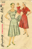 1950s Vintage Simplicity Sewing Pattern 1062 Misses Dress & Jacket Size Sz 32 B - Vintage4me2