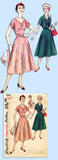 1950s Original Vintage Simplicity Pattern 1064 Uncut Plus Size Dress Size 41 B