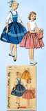 1950s Vintage Simplicity Sewing Pattern 1067 Uncut Simple Girls Skirt Size 7