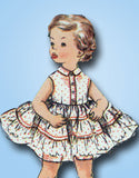 1950s Vintage Toddler Girls Dress Uncut 1955 Simplicity Sewing Pattern 1071 Sz 6