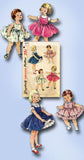 1950s Original Vintage Simplicity Pattern 1072 Uncut Baby Girls Dress & Jumper