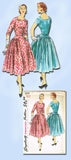 1950s Vintage Misses Cocktail Dress Uncut 1955 Simplicity Sewing Pattern Size 14