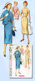 1950s Vintage Simplicity Sewing Pattern 1078 Uncut Misses Dress Sz 30 Bust