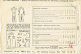 1940s Vintage Simplicity Sewing Pattern 1078 WWII Misses 2 Pc Pajamas Size 36 B