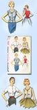 1950s Vintage Misses Blouse Uncut Simplicity Sewing Pattern 1090 Sz 12