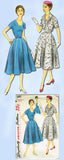 1950s Vintage Misses Cocktail Dress Uncut 1955 Simplicity Sewing Pattern Size 16