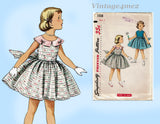 1950s Vintage Simplicity Sewing Pattern 1108 Uncut Toddler Girls Dress Size 4