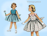 1950s Vintage Simplicity Sewing Pattern 1108 Uncut Toddler Girls Dress Size 4