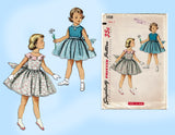 1950s Vintage Simplicity Sewing Pattern 1108 Uncut Toddler Girls Dress Size 4