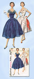 1950s Original Vintage Simplicity Pattern 1116 Uncut Misses Cocktail Dress Sz 14